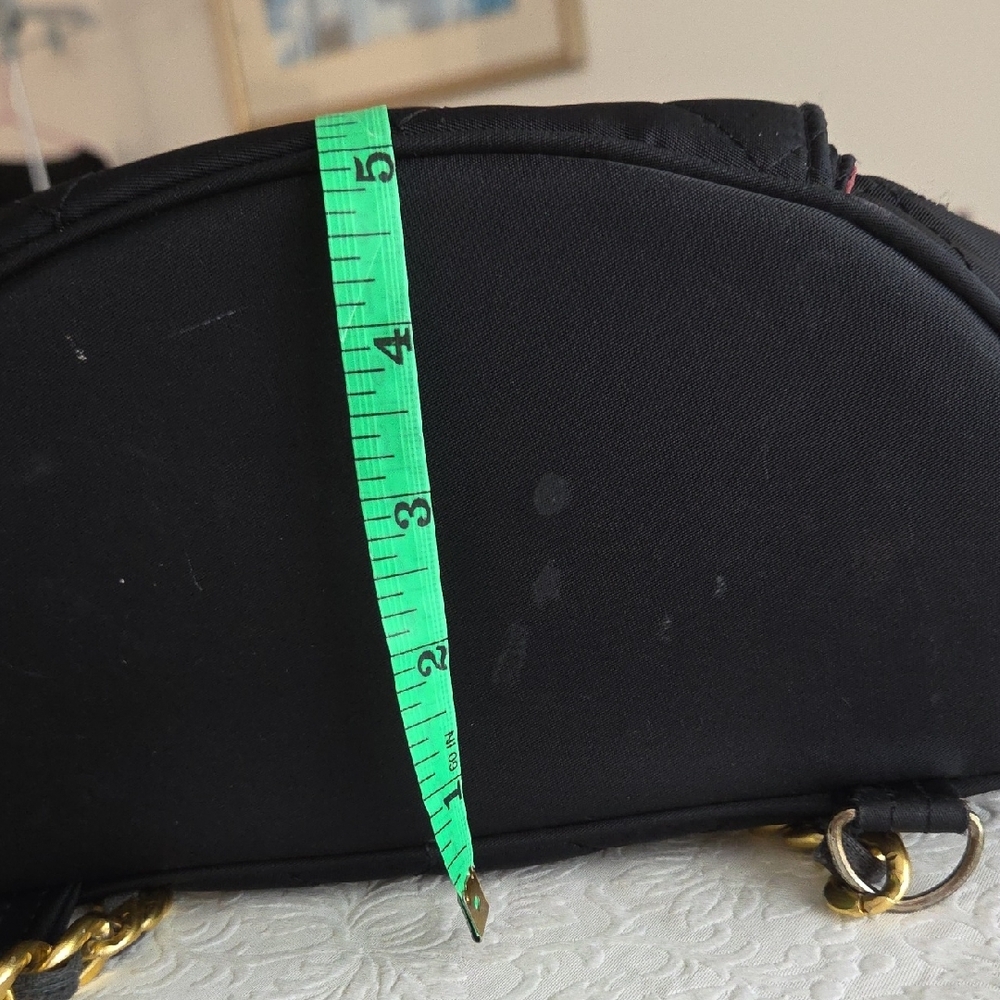 Black Quilted Drawstring Backpack with White Logo - image 7